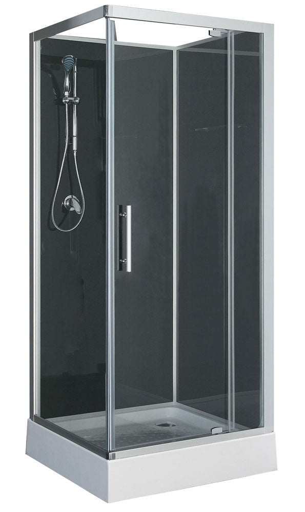 Domino complete douchecabine alu mat glas