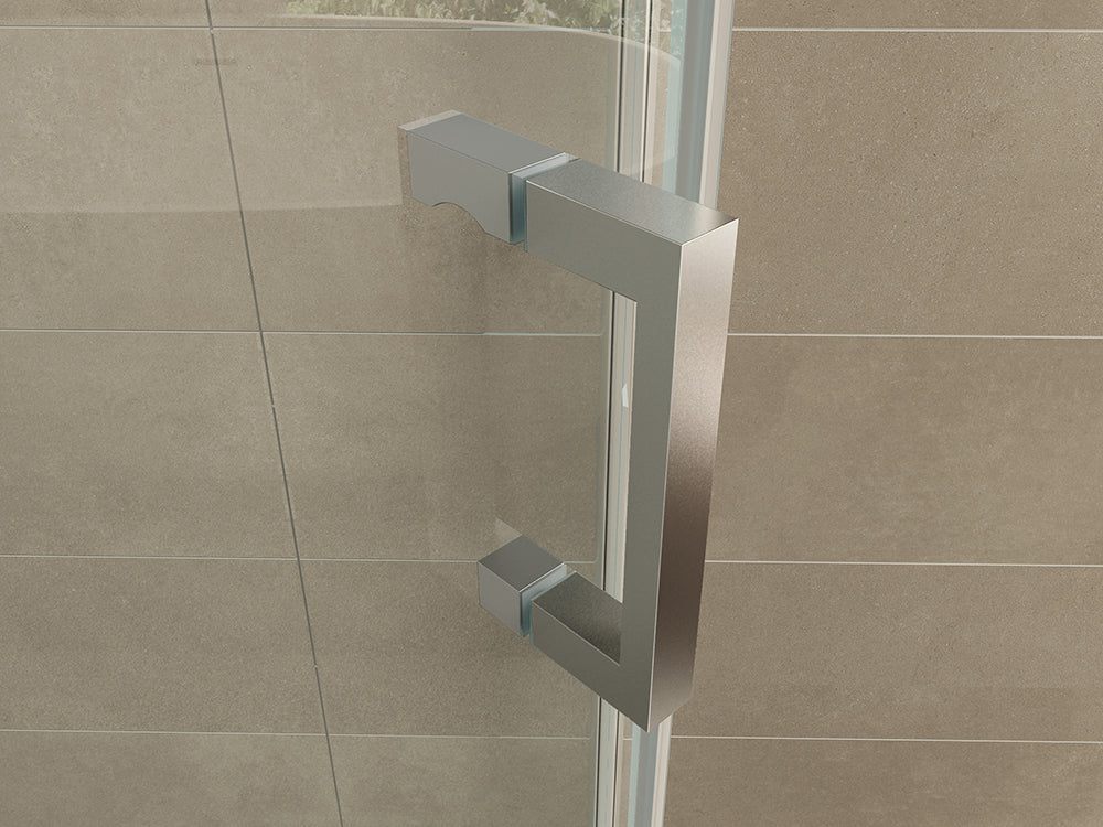 Pento cabine met 1 draaideur x nano helder glas/chroom