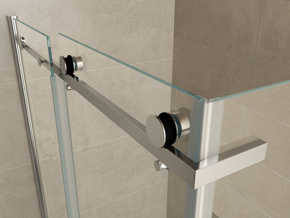 Pared cabine met 1 schuifdeur x nano helder glas/chroom