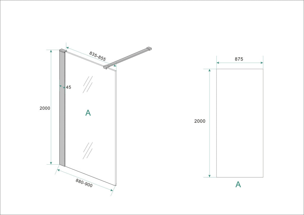 Graffic inloopdouche nano safety glass folie helder glas/chroom