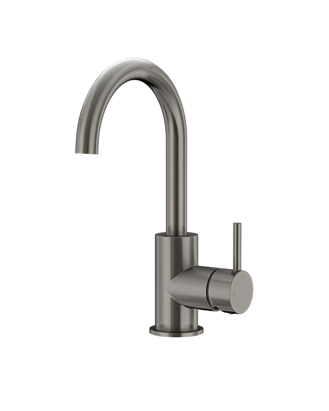 Meir gun metal wastafelmengkraan met draaibare uitloop