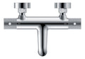 Ribbd thermostatische badmengkraan hartafstand chroom