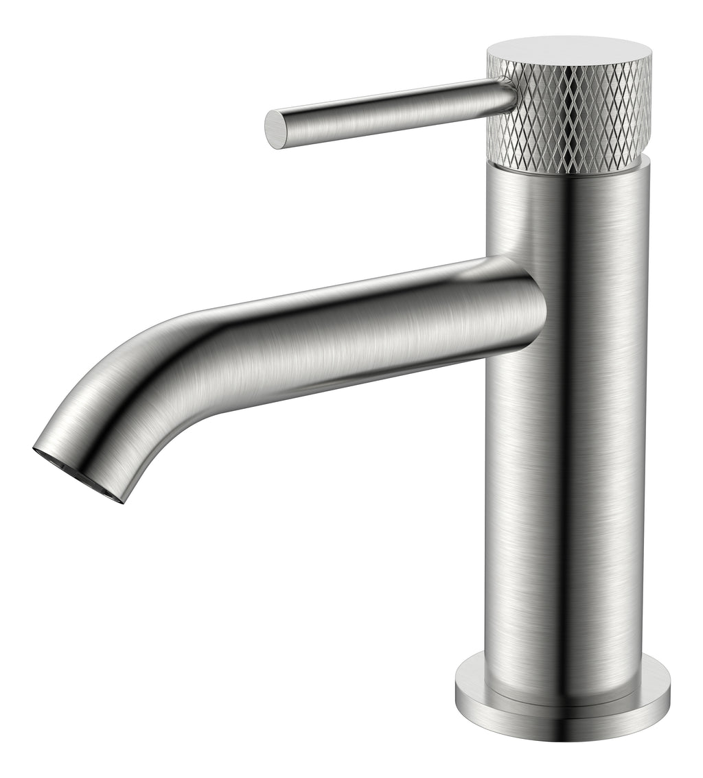 Ribbd fonteinkraan 1/2" geborsteld staal PVD