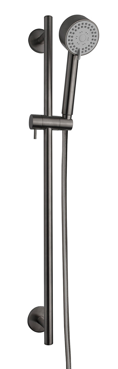 UniMatch Cadans glijstangset compleet met handdouche 3 standen ÃƒÆ’Ã‚Ëœ 8 cm gunmetal PVD