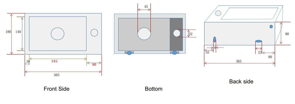 Rhea S mini fontein rechts 36,5 x 18 x 9 cm keramiek mat zwart