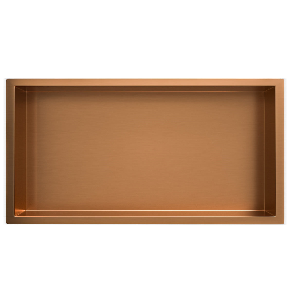 Demis inbouwnis 30 x 60 x 10 cm geborsteld brons koper PVD