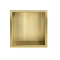 Demis inbouwnis 30 x 30 x 10 cm geborsteld messing PVD