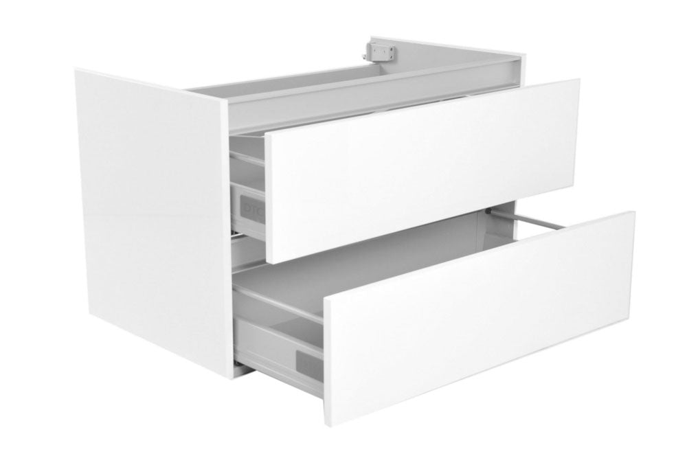 Vision onderkast met 2 laden glans wit