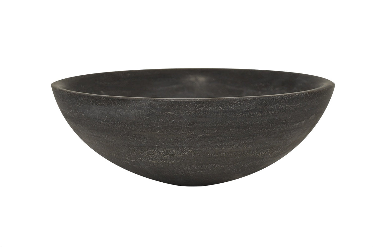 Raw waskom rond 40x14 cm hardsteen gezoet