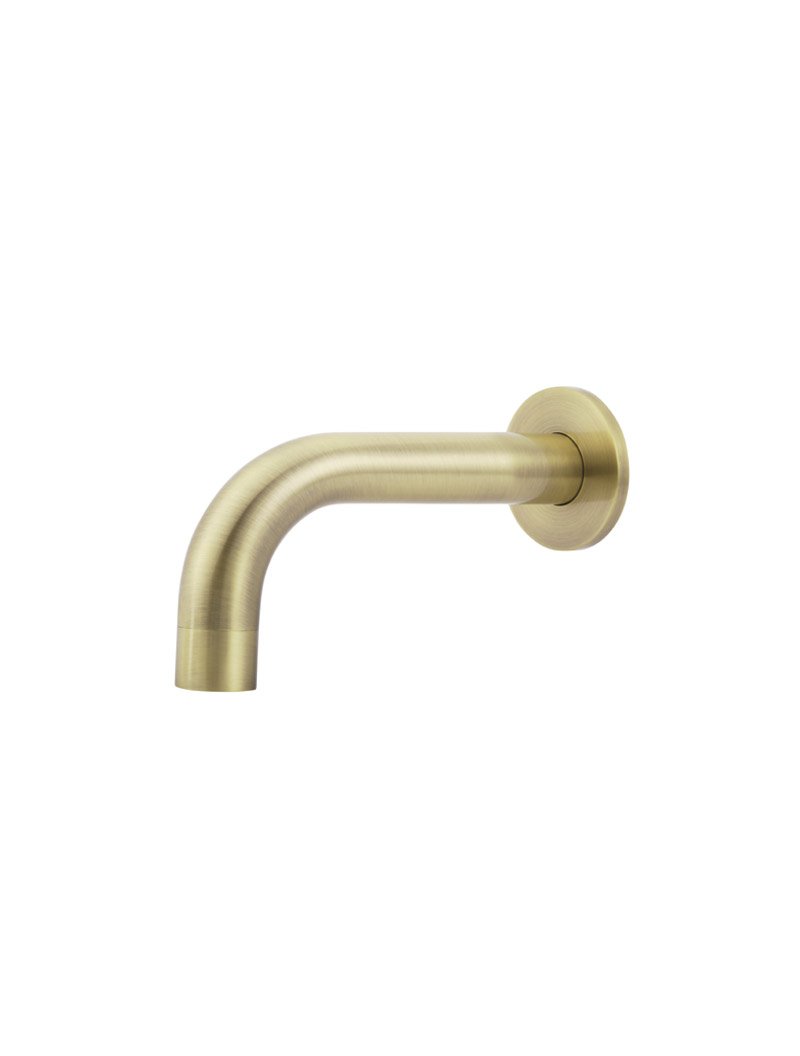 Ronde wanduitloop gebogen 130mm - Koper