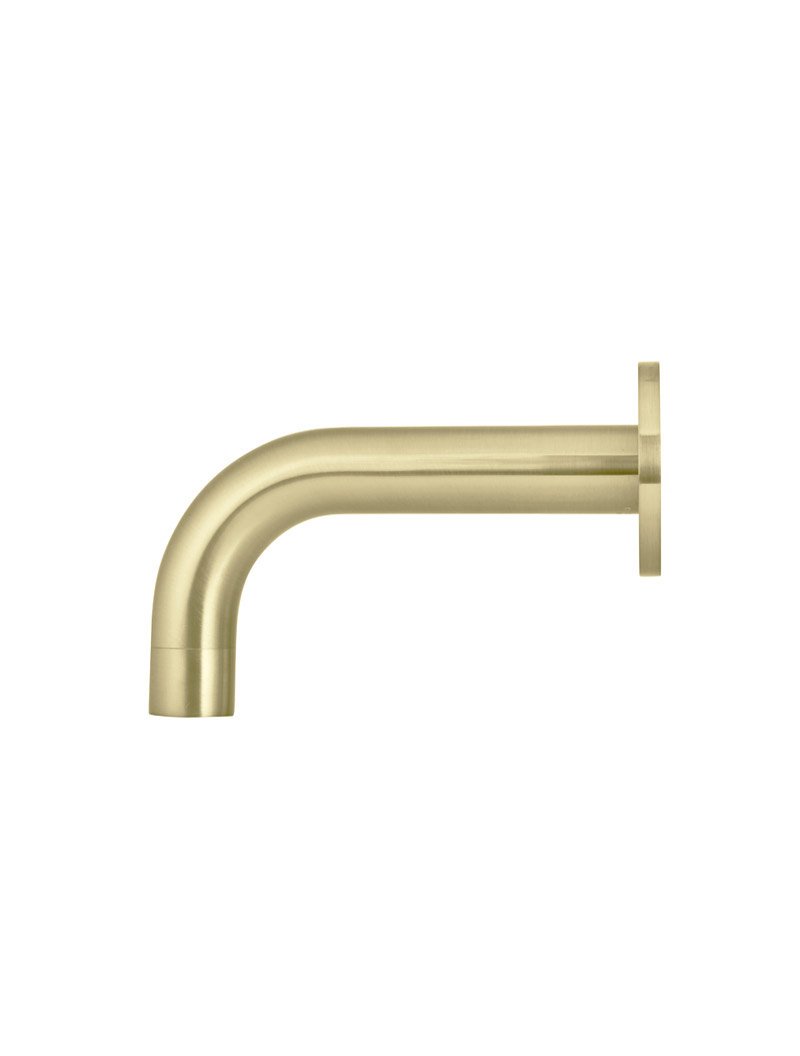 Ronde wanduitloop gebogen 130mm - Koper