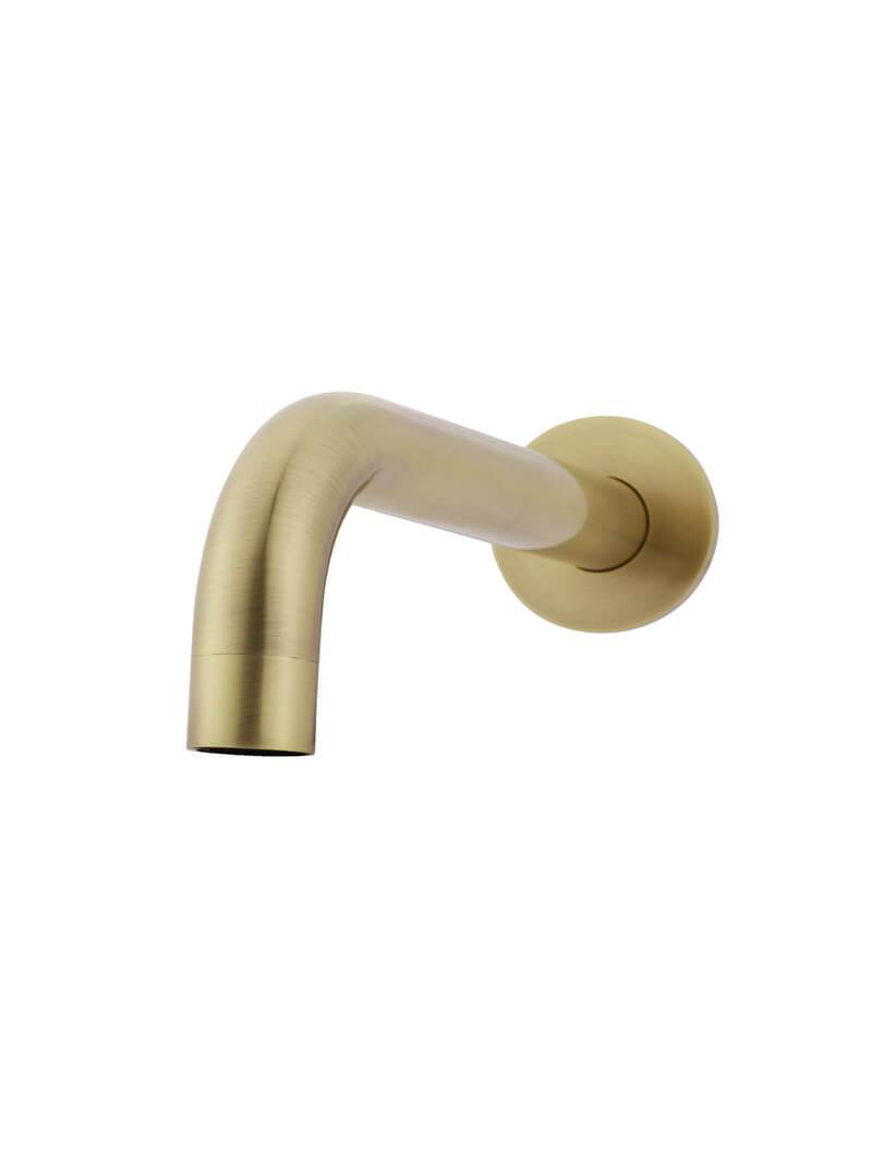 Ronde wanduitloop gebogen 200mm - Koper