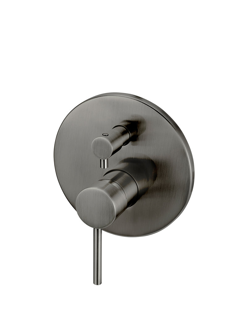 Meir afbouwdeel gun metal PVD inbouw mengkraan met omstel groot