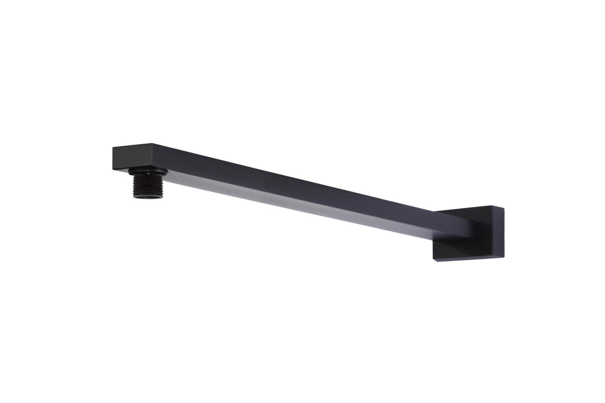 Meir mat zwarte rechte wandarm vierkant 40 cm