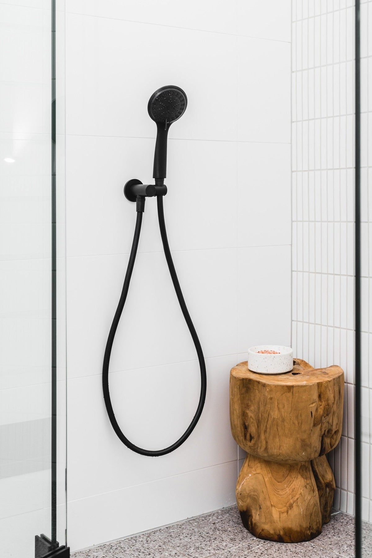 Meir mat zwarte inbouw doucheset met handdouche en mengkraan omstel klein — afbeelding 3