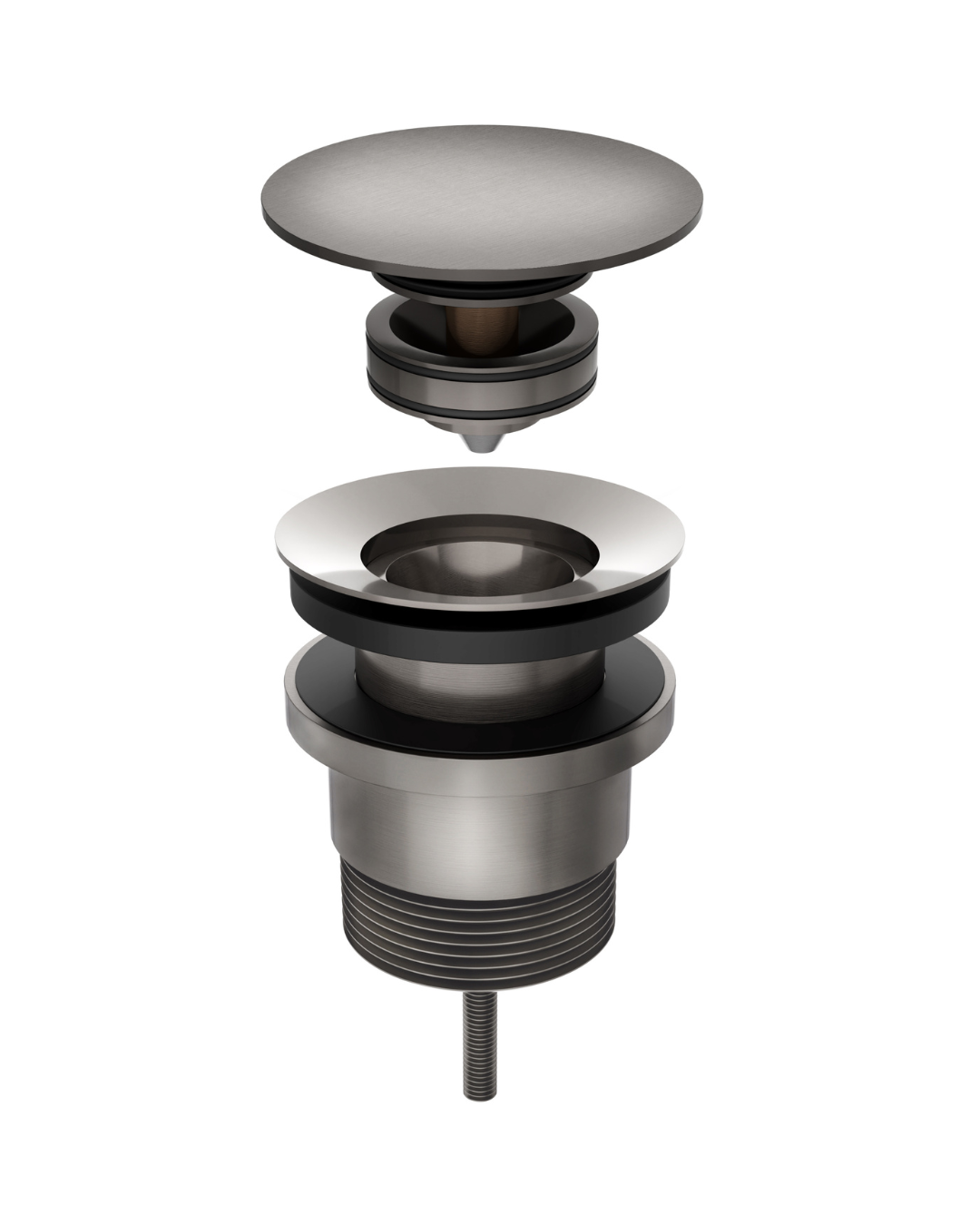 Meir gun metal pop-up wastafel afvoerplug universeel — afbeelding 2
