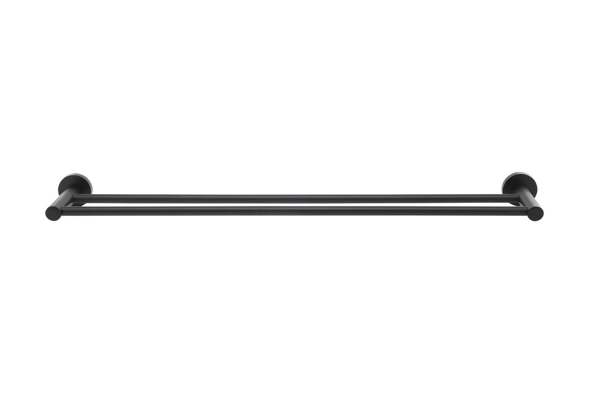 Meir mat zwarte handdoekhouder dubbel 60 cm — afbeelding 2