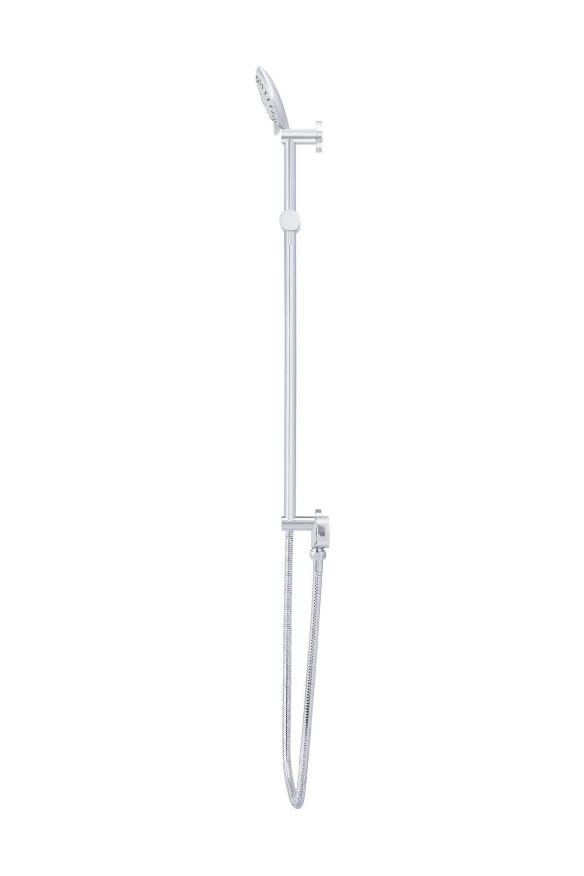 Meir chromen handdouche rond met glijstang — afbeelding 2