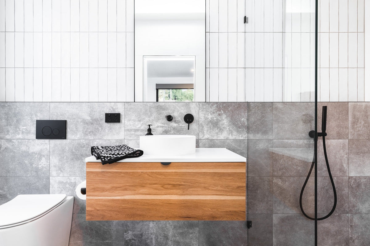 Meir mat zwarte handdouche staaf met houder — afbeelding 3