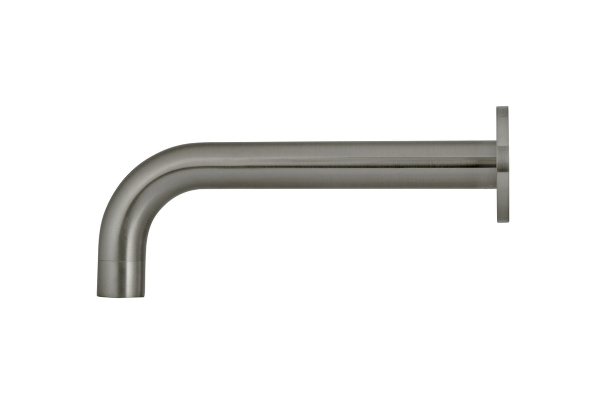 Ronde wanduitloop gebogen 200mm - Gun metal