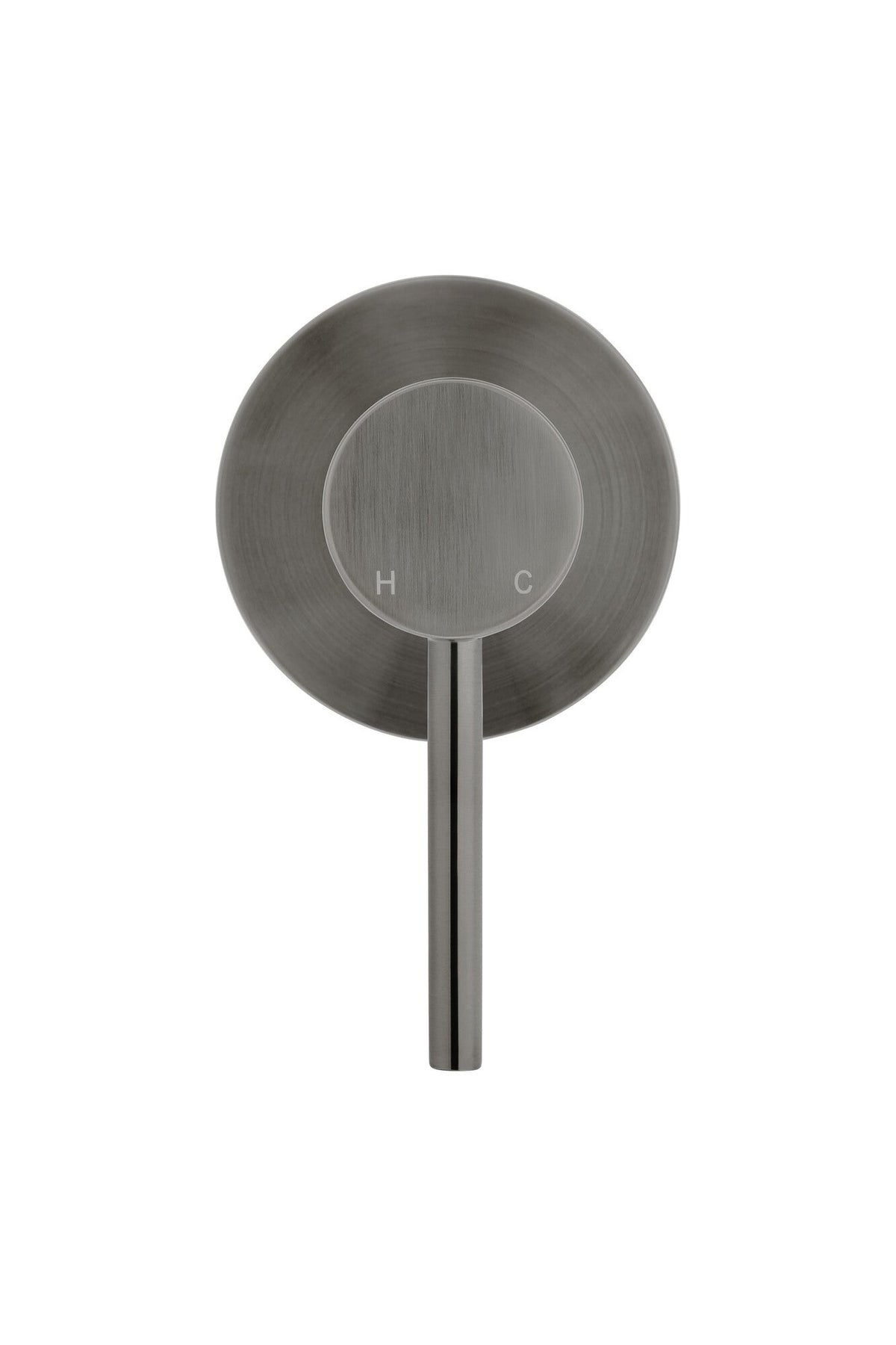 Afbouwdeel ronde wandmengkraan hendel lang - Gun metal