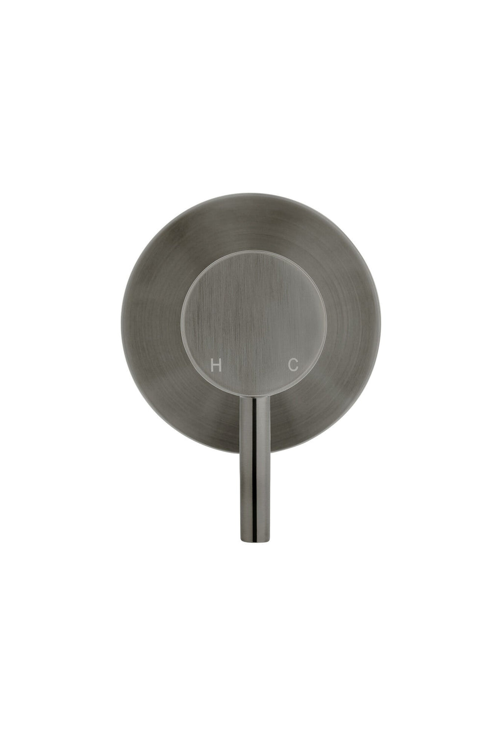 Afbouwdeel ronde wandmengkraan hendel kort - Gun metal