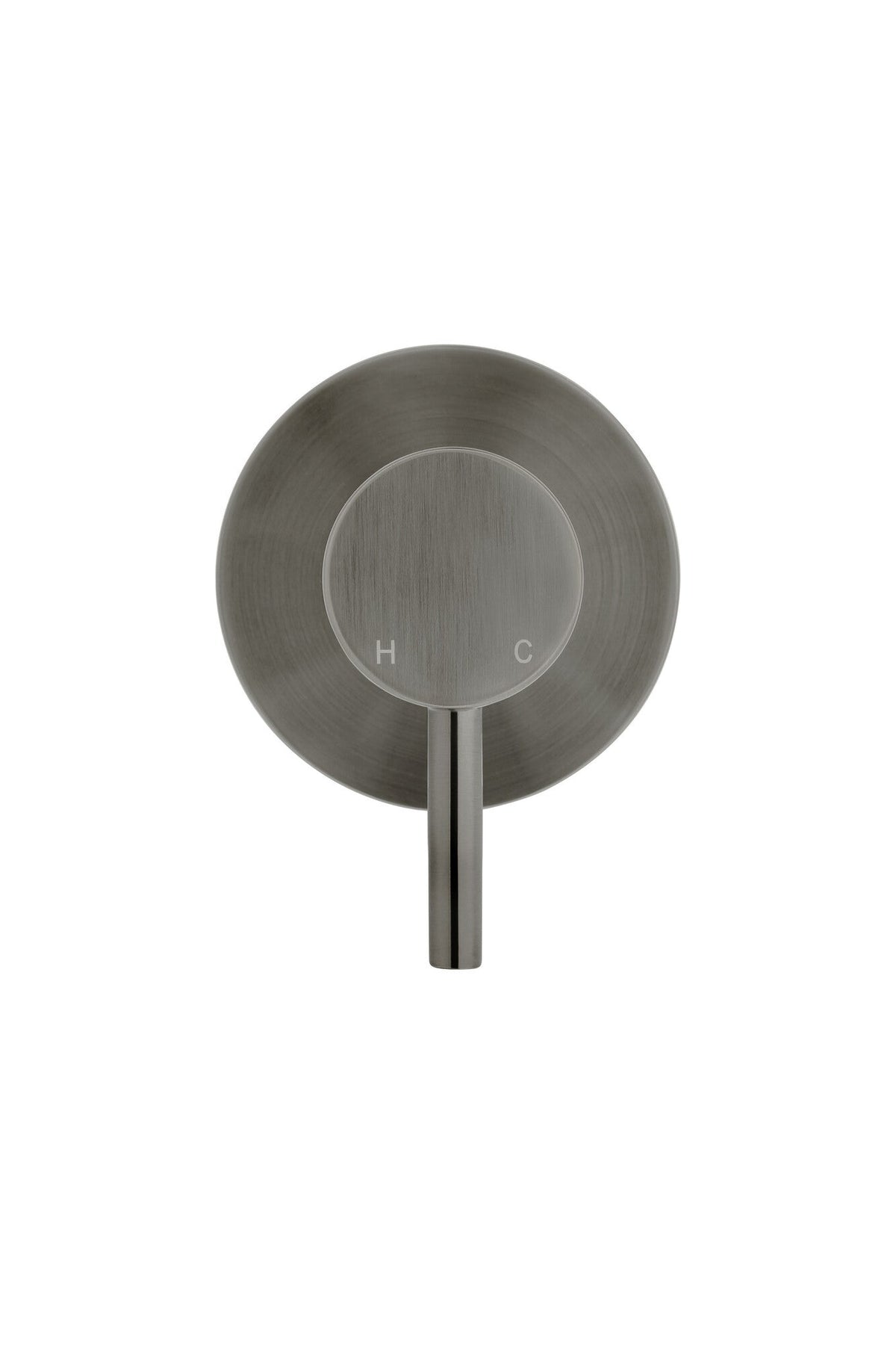 Afbouwdeel ronde wandmengkraan hendel kort - Gun metal